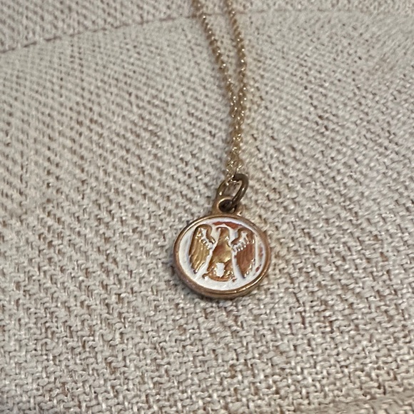 Hand Crafted Gold Liberty Pendant Necklace - Picture 2 of 4